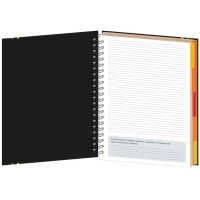 Бизнес-тетрадь Ambition 6 А4,150л,200х274,5разд,клет+лин,крас.полос,0006-02