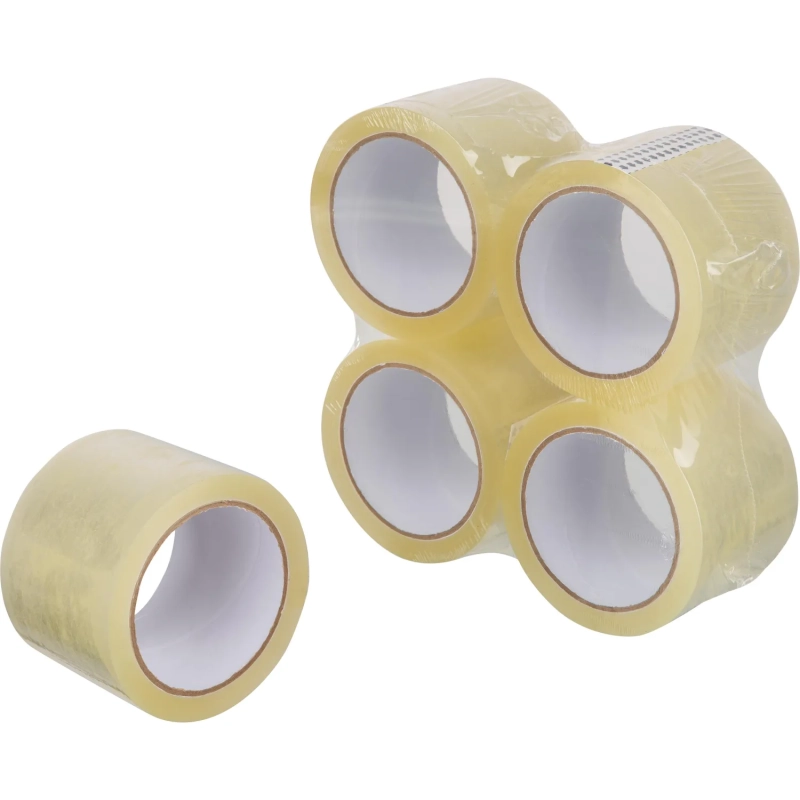 Клейкая лента 72мм х 66м 45мкр прозрачная 4 шт/уп СПб