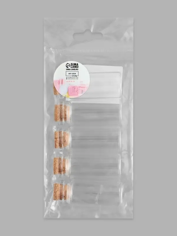 Баночки для хранения бисера, 10 мл, d=2.2&times;5 см, 5 шт.