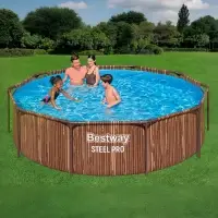 Бассейн каркасный Steel Pro, 305&times;76 см, круглый, цвет рейка, 561VP Bestway