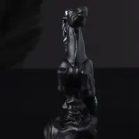 Фигура "Конь на дыбах" 10 см, черный