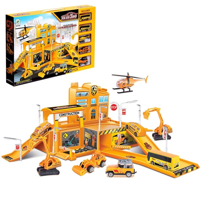 Парковка «Строительство здания», 4 машины + 1 вертолет Парковка «Строительство здания», 4 машины + 1 вертолет