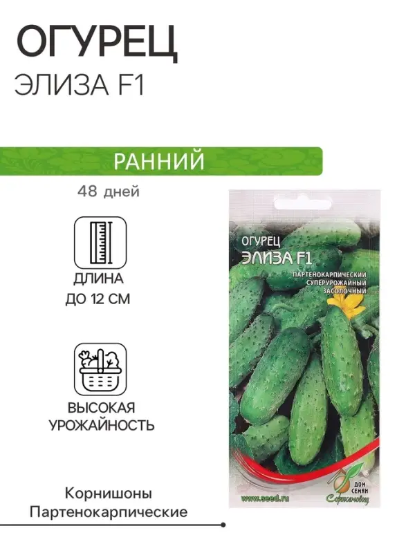 Семена Огурец Семена Огурец "Элиза F1", 10 шт