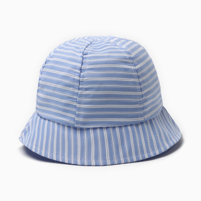 Панама детская Панама детская "Полосатик" MINAKU, цвет голубой, р-р 46