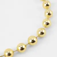 Бусы на нитях, 7.5 мм, 9&plusmn;1 м, цвет золотой