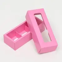 Коробка для 3 конфеты, 13.7×5.5×3.5 см. Кондитерская упаковка