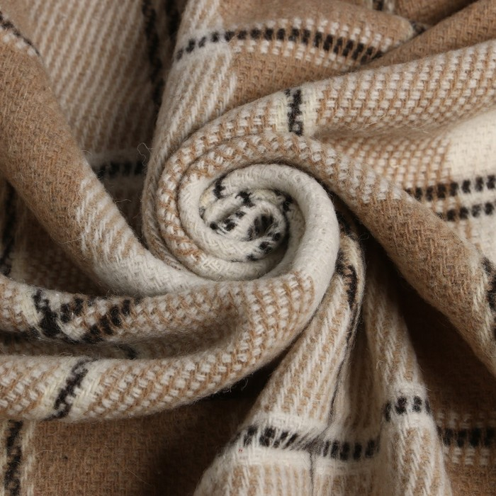 Плед Эльф 170х210см, бел/беж/корич рап.3, новозеландская шерсть 70%, пэ30% Плед Эльф 170х210см, бел/беж/корич рап.3, новозеландская шерсть 70%, пэ30%