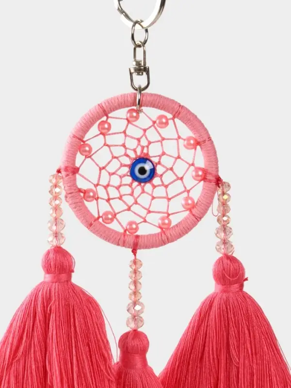 Брелок Брелок "Ловец снов" 17 см, цв. розовый
