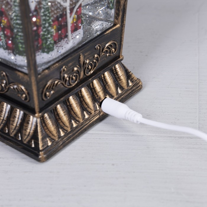 Светодиодная фигура «Фонарь с домиком» 12 × 24 × 12 см, пластик, батарейки ААх3 (не в комплекте), USB, свечение тёплое белое Светодиодная фигура «Фонарь с домиком» 12 × 24 × 12 см, пластик, батарейки ААх3 (не в комплекте), USB, свечение тёплое белое