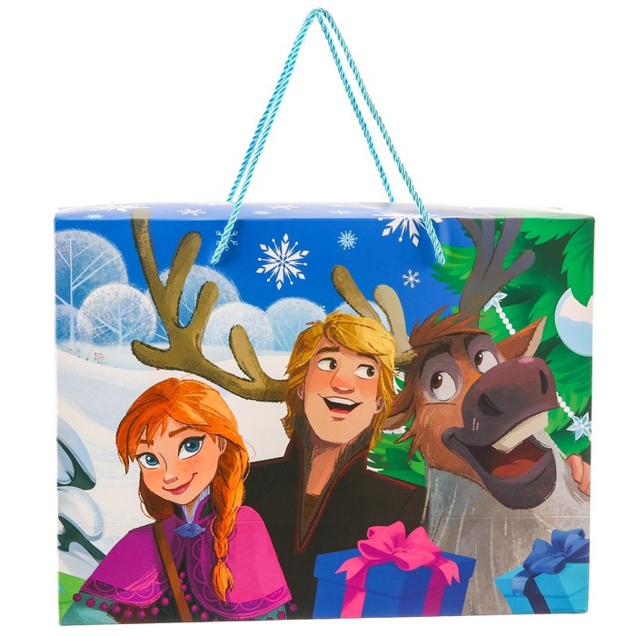 Новый год. Пакет-коробка  Новый год. Пакет-коробка "С Новым Годом!" 15х40х30 см, Холодное Сердце