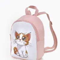 Рюкзак дет 18*8*23 см, Кот, отд на молнии, розовый