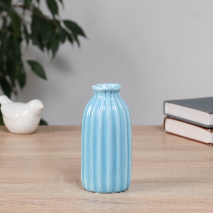 Ваза керамика настольная Ваза керамика настольная "Олвен" классик, 12,5х5 см, синий