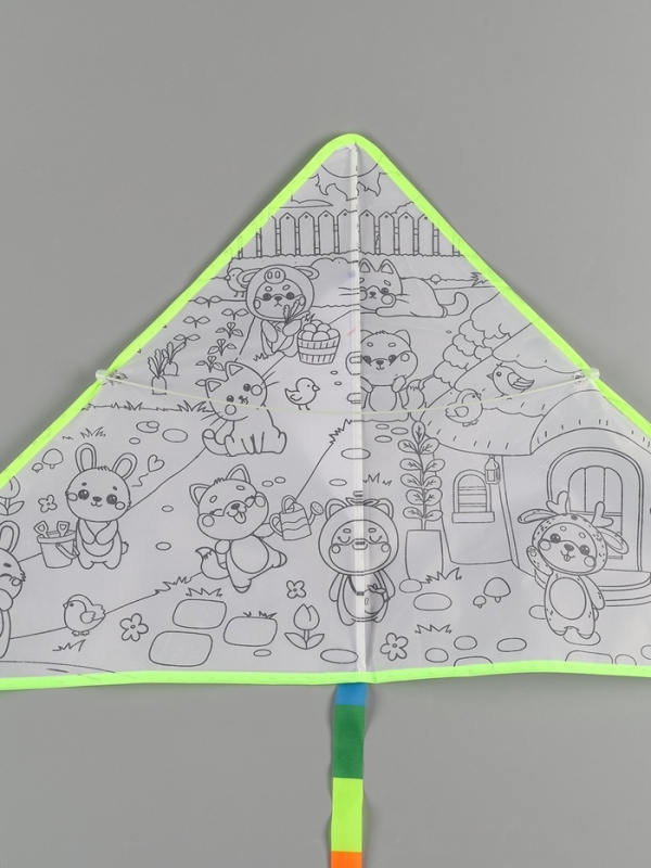 Funny toys Воздушный змей - раскраска, зверятки, 80 см Funny toys Воздушный змей - раскраска, зверятки, 80 см