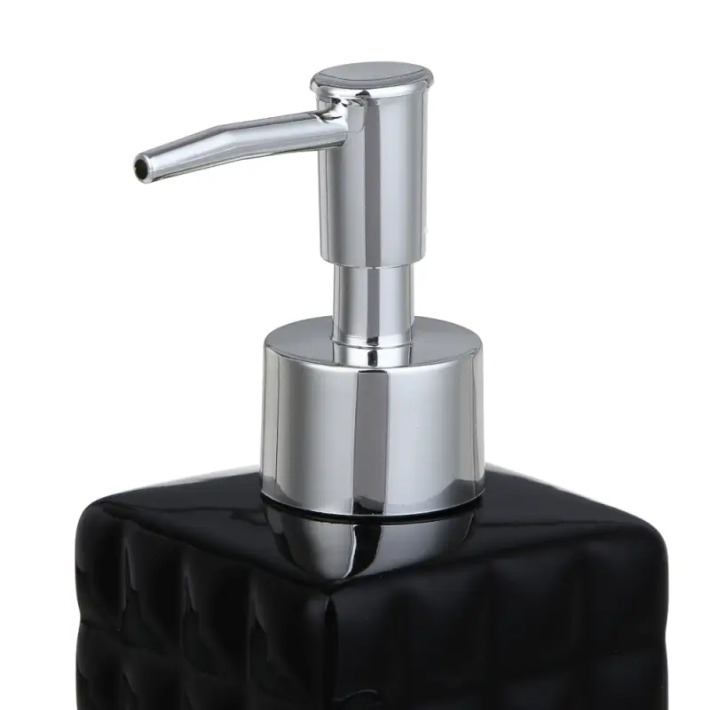 VETTA Дозатор для жидкого мыла, керамика, 260 мл, 6,5x6,5x17 см, графит, глянцевый