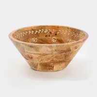 Салатник &laquo;Пряник&raquo;, 25&times;25&times;10 см, дерево манго