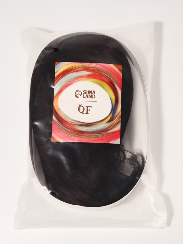 Парик искусственный, с чёлкой, имитация кожи, 30 см, цвет каштановый Парик искусственный, с чёлкой, имитация кожи, 30 см, цвет каштановый