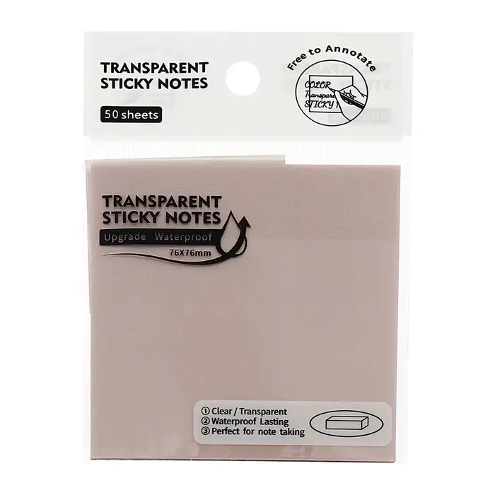 Блок с липким краем 76&times;76 мм, 50 листов, кофейный перламутр, пластик