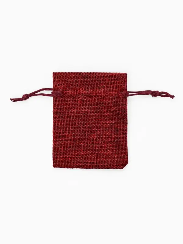 Набор мешочков подарочных 50 шт. &laquo;Льняной&raquo; 7&times;9 см, бордовый