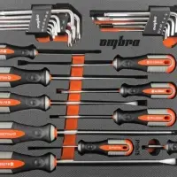 Набор отверток стержневых ROUND GRIP и торцевых ключей в EVA ложементе 280х375 мм, 29 предметов, Omb