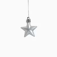 Ёлочные игрушки набор 12 шт. &laquo;Праздничный хоровод&raquo; 4 см, серебро