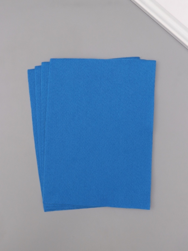 Фетр мягкий 1.5 мм Фетр мягкий 1.5 мм "Синий" набор 4 листа 15х20 см