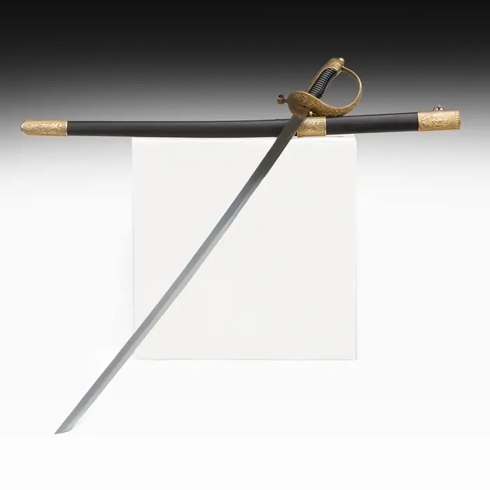 Макет оружия &laquo;Сувенирная сабля. Защита&raquo;, ножны чёрные с бронзой, клинок 77 см