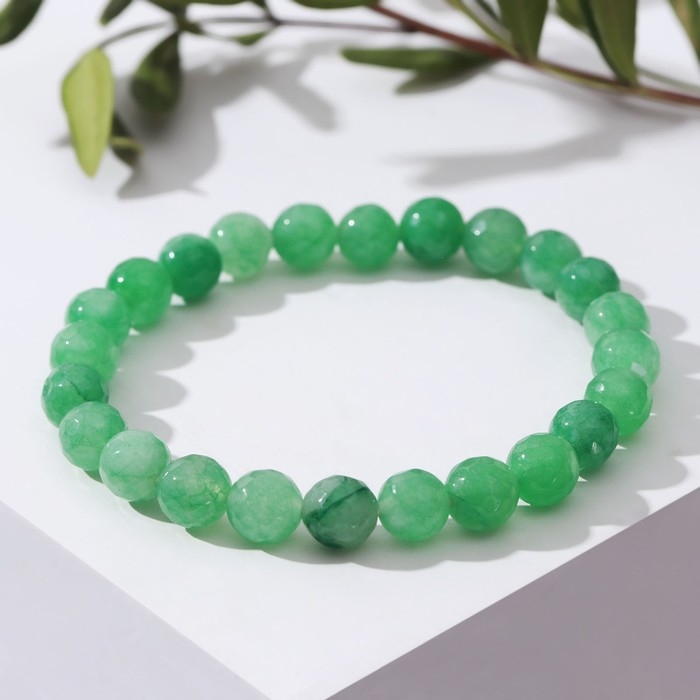 Браслет шар №8 гранёный «Нефрит», 5см Браслет шар №8 гранёный «Нефрит», 5см