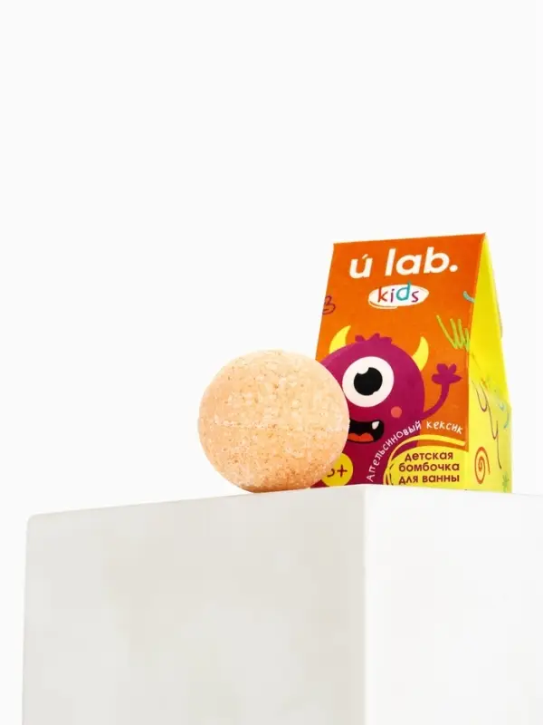 Бомбочка детская для ванны &laquo;Монстрики&raquo;, аромат апельсиновый кексик 40 г, URAL LAB