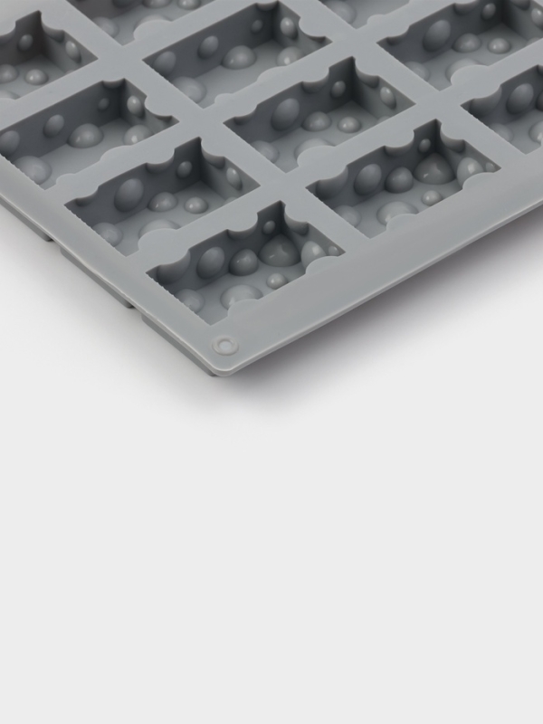 Форма для выпечки и муссовых десертов KONFINETTA «Сыр», силикон, 20 ячеек (5×3см), 30×17,5×1,9 см, серая Форма для выпечки и муссовых десертов KONFINETTA «Сыр», силикон, 20 ячеек (5×3см), 30×17,5×1,9 см, серая