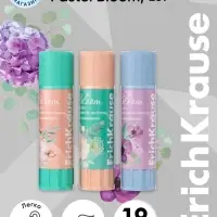 Клей-карандаш, ErichKrause EasyStick Pastel Bloom, PVP, экономичный расход, 19 г, МИКС