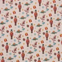 Бумага упаковочная глянцевая &laquo;Щелкунчик на бежевом&raquo;, 1 лист, 70&times;100 см