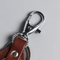 Брелок для ключей под нанесение &laquo;Бейдж&raquo;, с карабином, размер окна 3.2&times;2.5 см, коричневый, 11&times;4&times;0.7 см