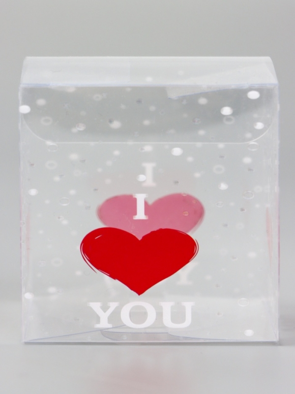 Складная коробка из PVC I love you, 7 х 7 х 7 см 5шт Складная коробка из PVC I love you, 7 х 7 х 7 см 5шт