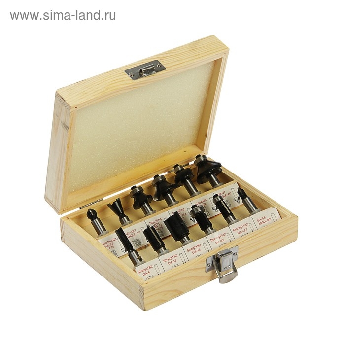 Сверла-фрезы VERTO 60H010, по дереву, набор 12 шт., хвостовик 8 мм Сверла-фрезы VERTO 60H010, по дереву, набор 12 шт., хвостовик 8 мм