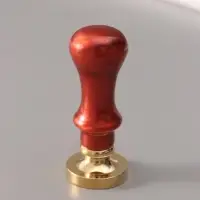 Печать для сургуча с пластиковой ручкой &laquo;Венок с буквой F&raquo;, 2.5&times;2.5&times;6.3 см