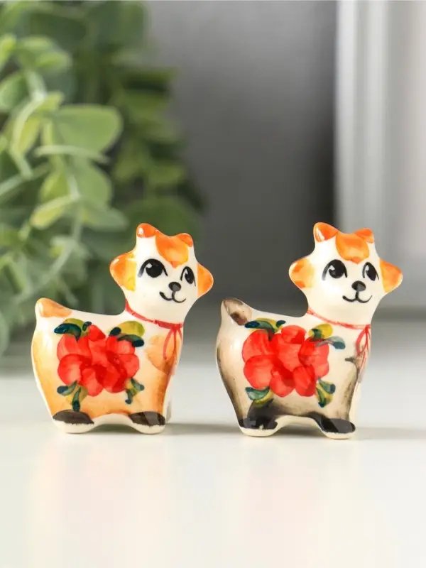 Фигурка фарфор &laquo;Козлик Иванушка&raquo;, 4.8 см, гжель, цветная, МИКС