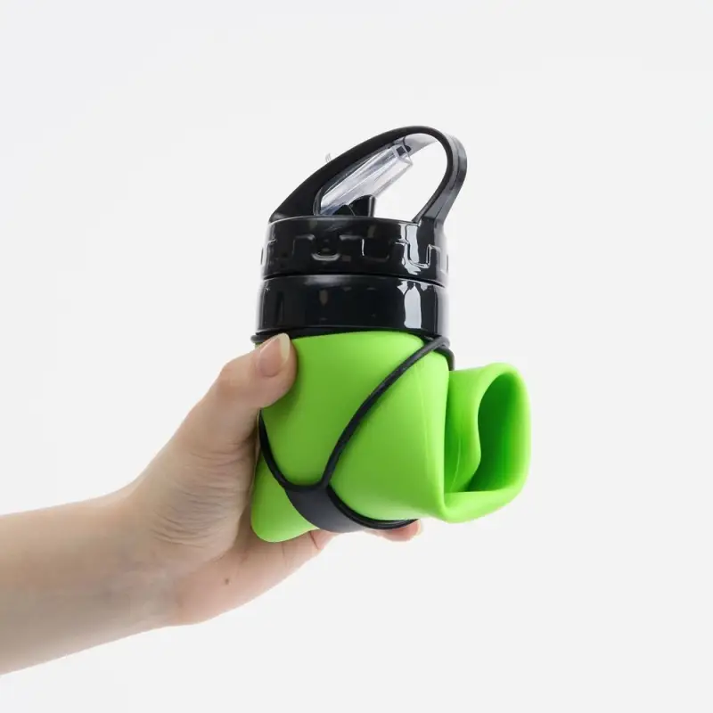 Складная бутылка для воды Langfossen, зеленое яблоко Складная бутылка для воды Langfossen, зеленое яблоко