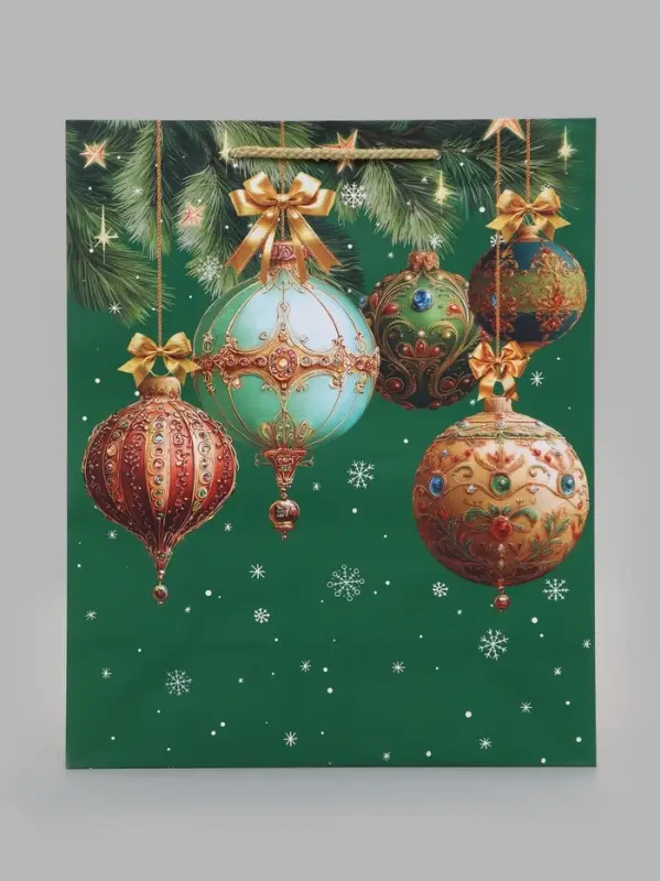 Пакет подарочный &laquo;Новогодний шик&raquo;, 26&times;12&times;32 см