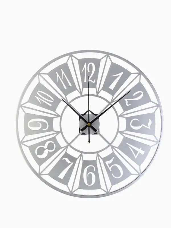 Часы настенные интерьерные &laquo;Гармошка&raquo;, бесшумные, плавный ход, d=40 см, металл, белые