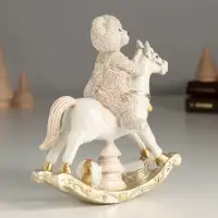 Фигурка полистоун &laquo;Мишка на коне&raquo;, 13&times;6.5&times;15 см