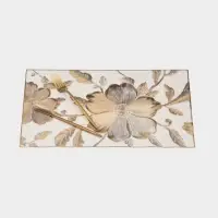 Набор салфеток для стола Доляна &laquo;Цветы&raquo;, 44.5&times;30 см, 4 шт., ПВХ, золотистый