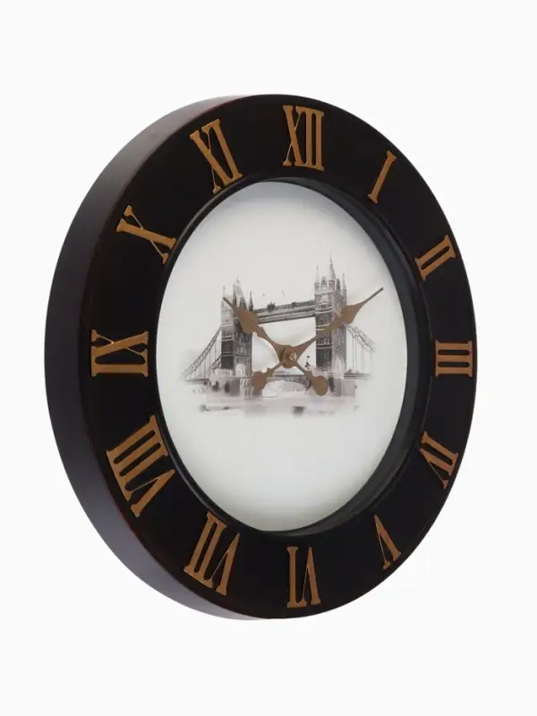 Часы настенные интерьерные &laquo;Лондонский мост&raquo;, бесшумные, плавный ход, d=50 см