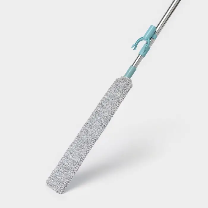 Швабра для уборки Доляна, гибкая, для труднодоступных мест, плоская насадка из микрофибры, 8&times;2.5&times;127 см