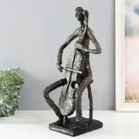 Фигурка полистоун &laquo;Виолончелист&raquo; под металл, 18.8&times;14&times;35.8 см