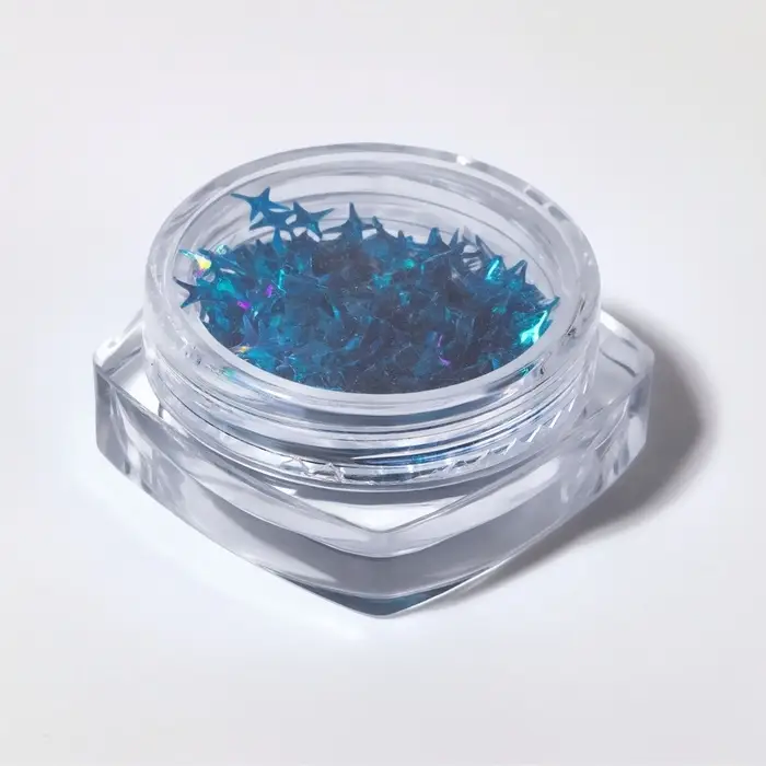 Пайетки для декора «Звёздная ночь», голографические, цвет голубой Пайетки для декора «Звёздная ночь», голографические, цвет голубой