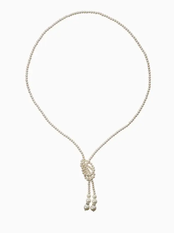 Бусы &laquo;Жемчуг&raquo;, узел, шар №2.6.8.10, цвет молочный, 60 см