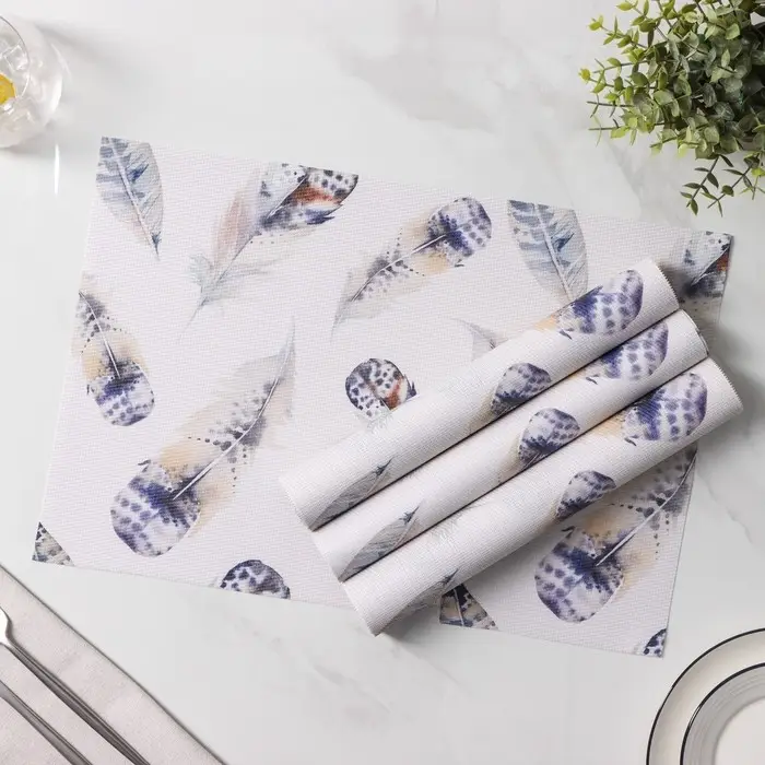 Салфетки сервировочные на стол Доляна &laquo;Легкость&raquo;, 4 шт., 30&times;45 см, белые