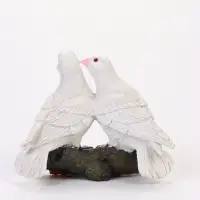 Садовая фигура из полистоуна &laquo;Пара голубей&raquo;, 9&times;18.5&times;15.5 см, белая, Greengo