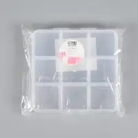 Органайзер для хранения мелочей, 9 ячеек, с подвесом, 10.2&times;10&times;1.8 см, прозрачный
