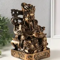 Фигура &laquo;Цань-шэнь&raquo;, бог богатства, 24&times;14&times;13 см, под бронзу